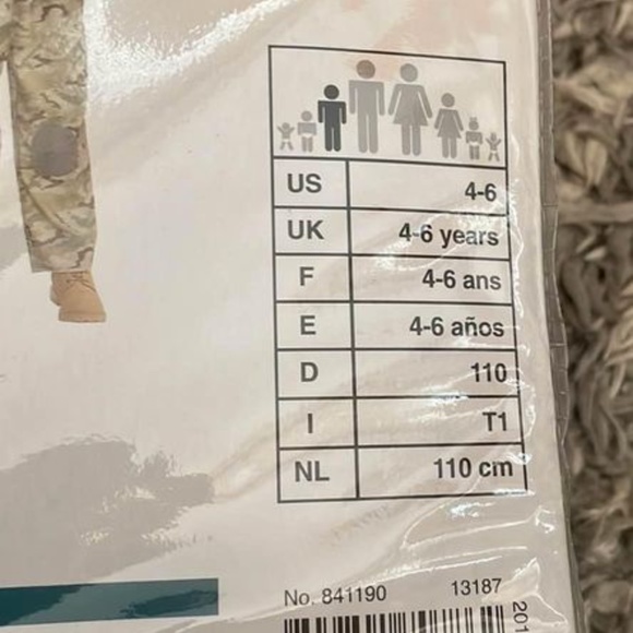 BRAND NEW kid boy girl combat soldier army halloween costume size S 4-6 - Picture 7 of 7